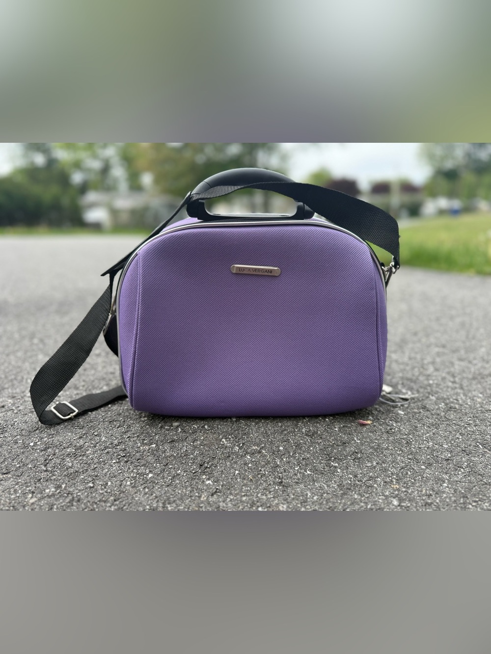Vintage Luca Vergari Purple Travel Toiletry Bag for Women